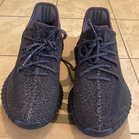 NIB yeezy boost 350 static black size 8 men’s women’s 9-  9.5 main image 4